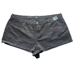 Wild Fable Black Denim High-Rise Rolled Cuff Shorts Womens Size 30/R